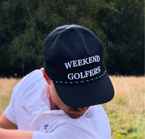 Weekend Golfers Rope Cap - Black