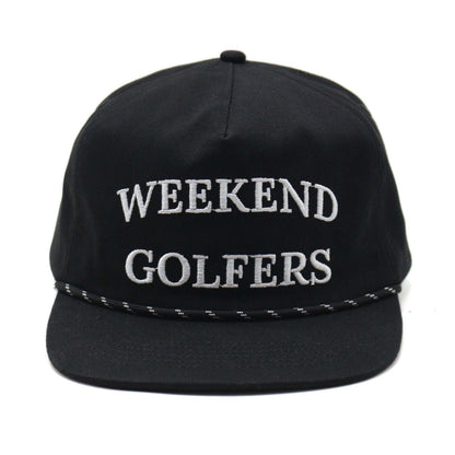 Weekend Golfers Rope Cap - Black